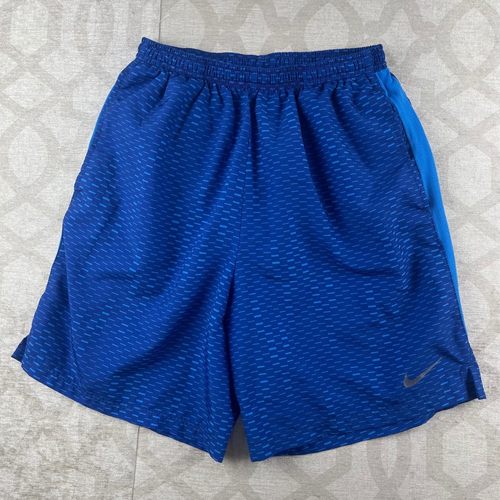 Nike Challenger Mens Small Blue Graphic Dri-FIT 7" Running Shorts 717944-435